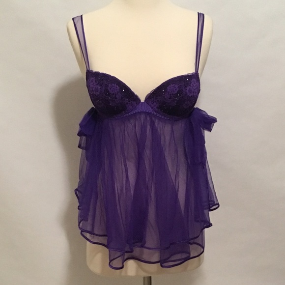 Victoria's Secret Other - Victoria's Secret Purple Sparkling Babydoll Bra